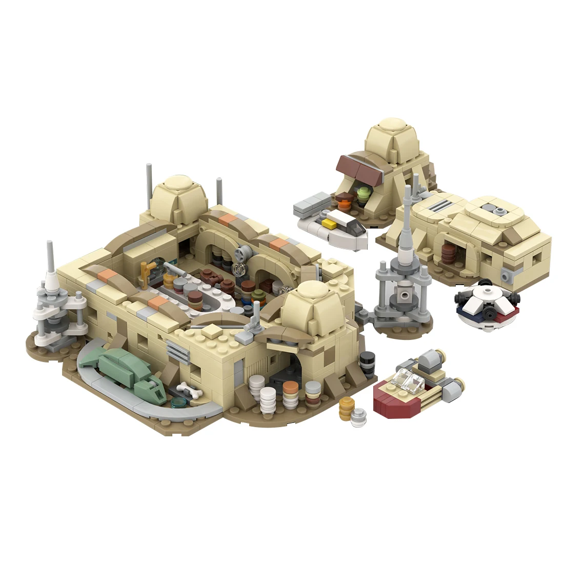 

865Pcs Micro Mos Eisley Cantina MOC-57537 Model Bricks Kit Building Blocks MOC Set (Authorized and Designed by Ron_mcphatty)