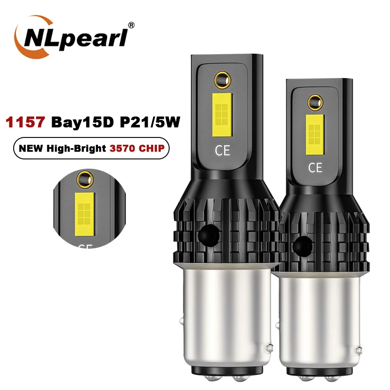 

Nlpearl 1x Signal Lamp P21/5w Bay15d 1157 Led Bulb 3570SMD P21w Led 1156 Ba15s Bau15s Py21w Car Turn Signal Brake Light 12-24V