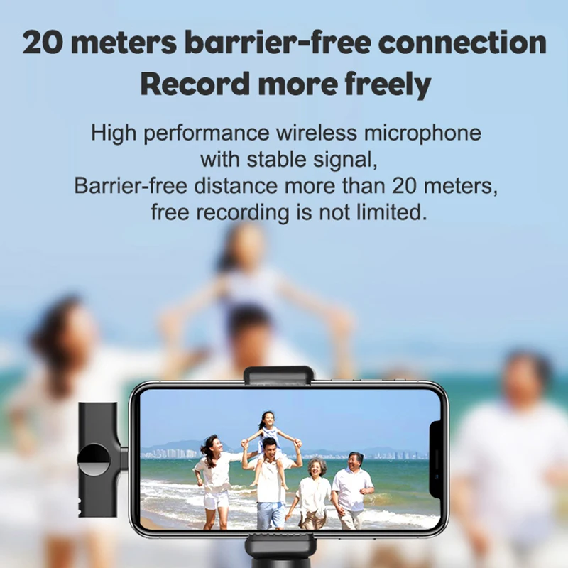 Wireless Lavalier Microphone Portable Audio Video Recording Mini Mic for iPhone Android live broadcast gaming Phone Microfonoe