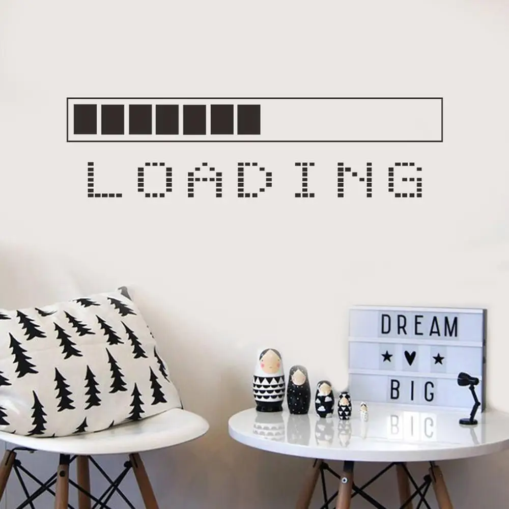 Настенная Наклейка s компьютерные игры загрузка резная спальня гостиная