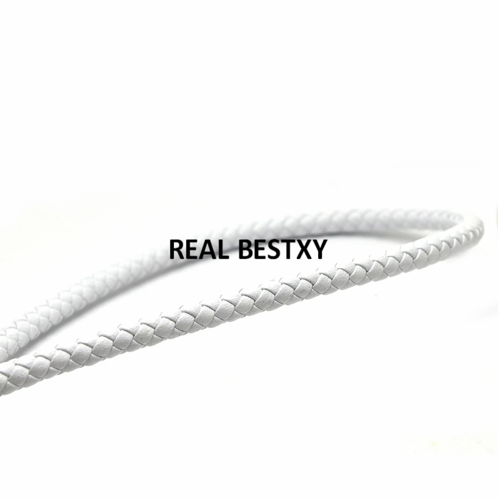 Шнур кожаный BESTXY белый 2 м/лот прибл. 6 мм|Ювелирная фурнитура и компоненты| |