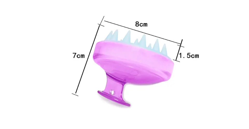 Spa Hair Brush Silicone Shampoo Bursh For Home Women Wide Tooth Comb Hair Washing Comb Scalp Massage Slimming Soft Brush Head