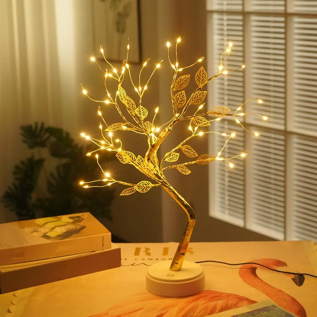 

Artificial Bonsai Tree Lights USB Battery-Push Button Switch Fairy Lights Tree Lamp Night Light For Party Home Decoration