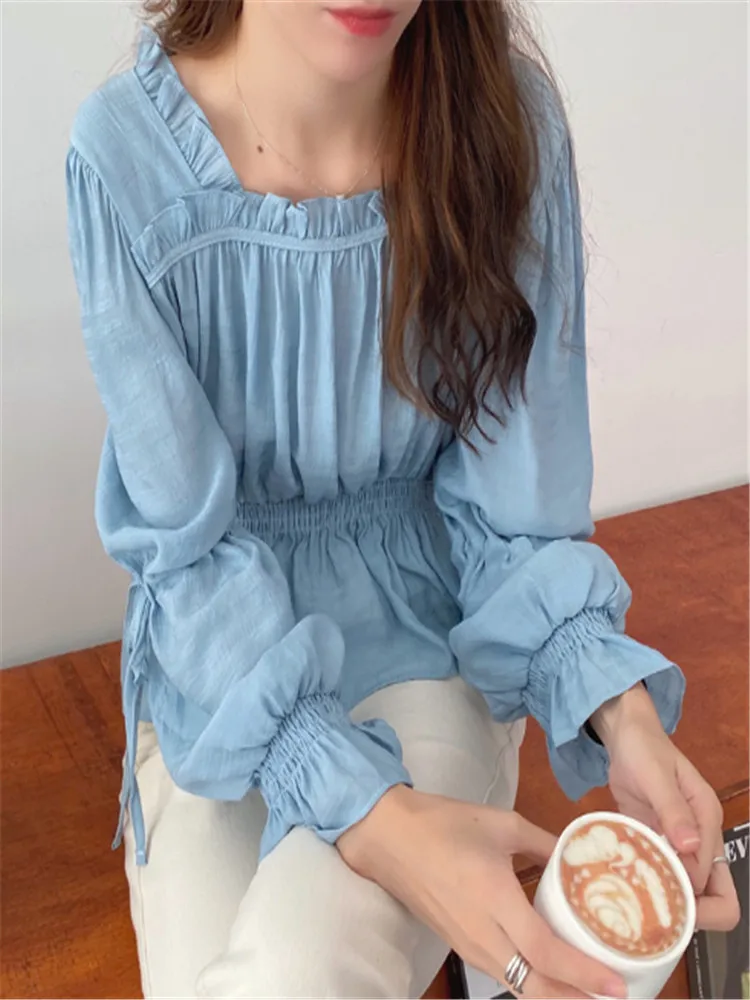 

S-XL New oversize Women Blouses spring Tops femme Casual Women shirt long sleeve Cotton Girls Blouse Plus Size Blusas autumn