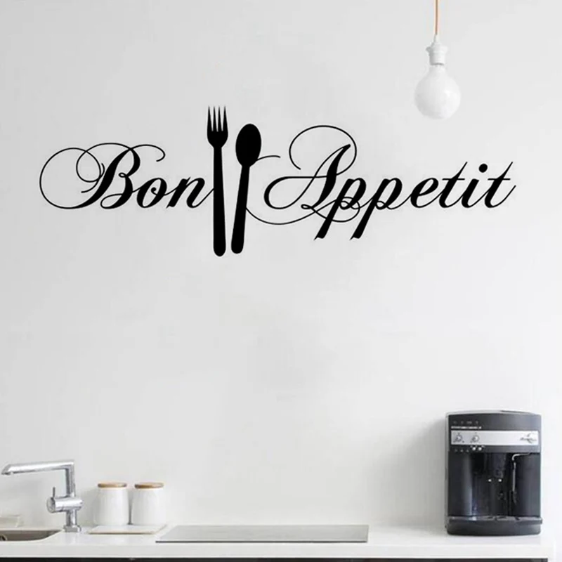 Life Phrase On The Wall Kitchen Sticker Detachable Waterproof Self-Adhesive DIY Decoration | Дом и сад