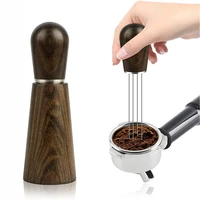 coffee stirrer coffee powder tamper wooden hand espresso coffee stirrer tool with natural wood handle and stand kitchen supplies