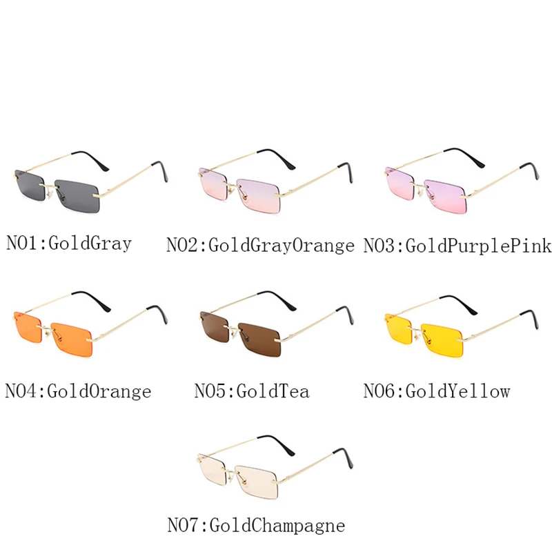 

RBROVO Rimless Retro Sunglasses Women 2021 Luxury Eyeglasses Women/Men Vintage Sun Glasses Women Mirror Oculos De Sol Feminino