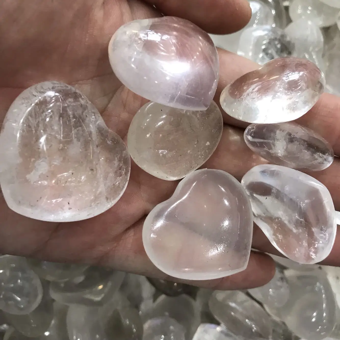 Madagascar натуральный простой кристалл воды в форме сердца голый камень кулон 10