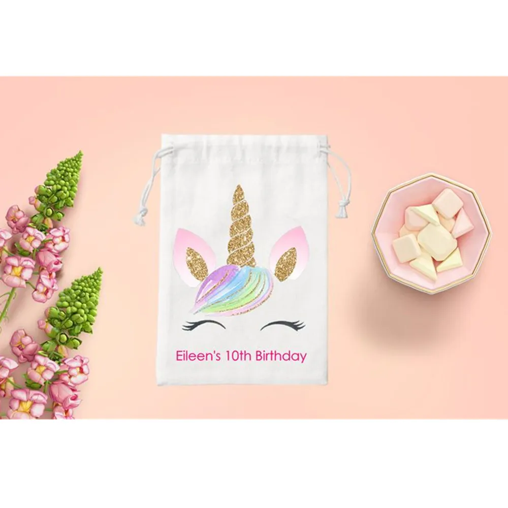 

Блестящие сумочки на заказ для подарков на день рождения, 10 шт., сумочка для подарков на детскую вечеринку, для девочек, сумка для выходных, д...