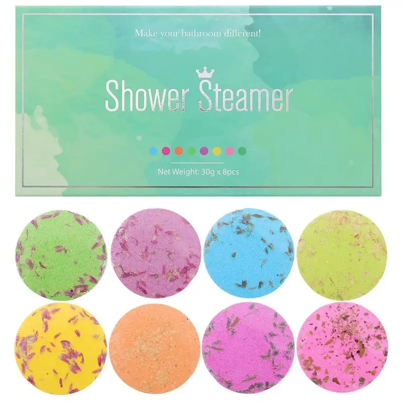 

8pcs Natural Bath Salt Tablets Aromatherapy Shower Steamers Bath Aroma Tablets