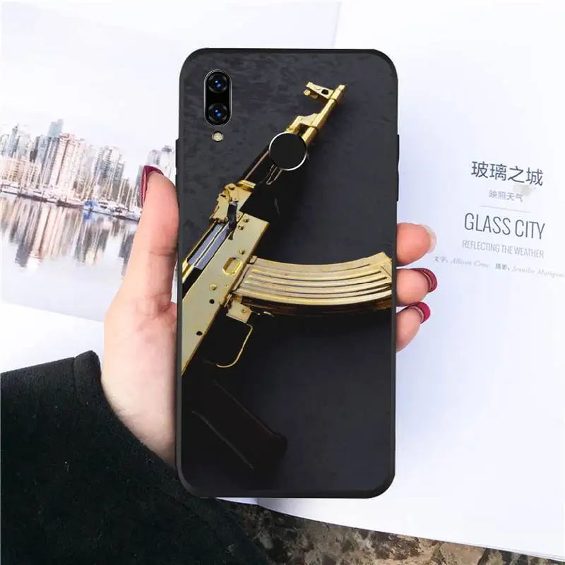 

AK47 Handgun Gun BUllets Phone Cases For Huawei honor Mate P 10 20 30 40 Pro 10i 9 10 20 8 x Lite Luxury brand shell funda coque