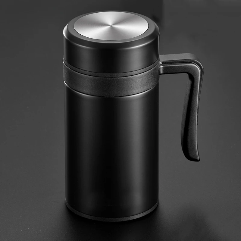 Термос из нержавеющей стали для офиса 450 мл чашка с ручкой термос двойными