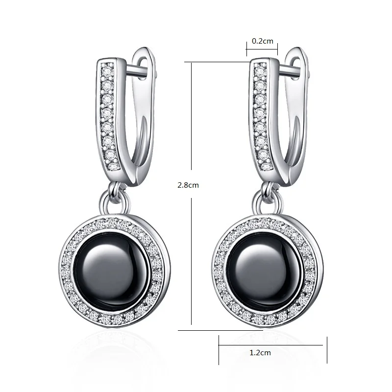 Классические керамические серьги MAIKALE круглые Высококачественные золотые с