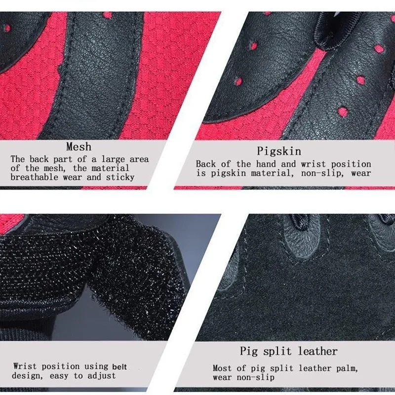 Женские перчатки для спортзала кожаные Дышащие Перчатки фитнеса тренировок