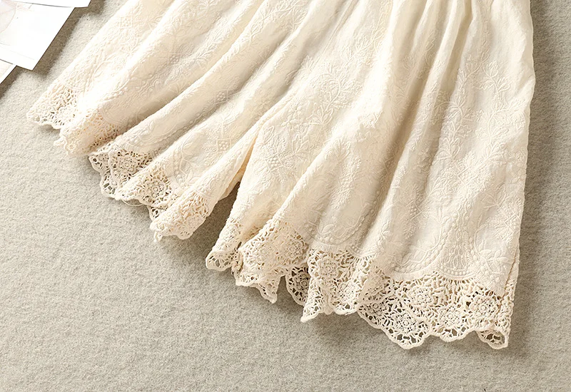 

2020 New Summer Women Shorts Japan Style Literary Fresh Elastic Waist Embroidery Loose Cotton and linen Solid Color Shorts