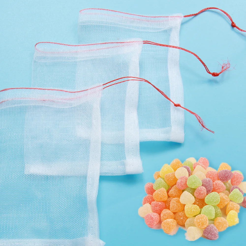 

100pcs Nylon Seed Bag Insect-Proof Practical Simple Net Mesh Bag Fruit Tree Bag (10x15cm)