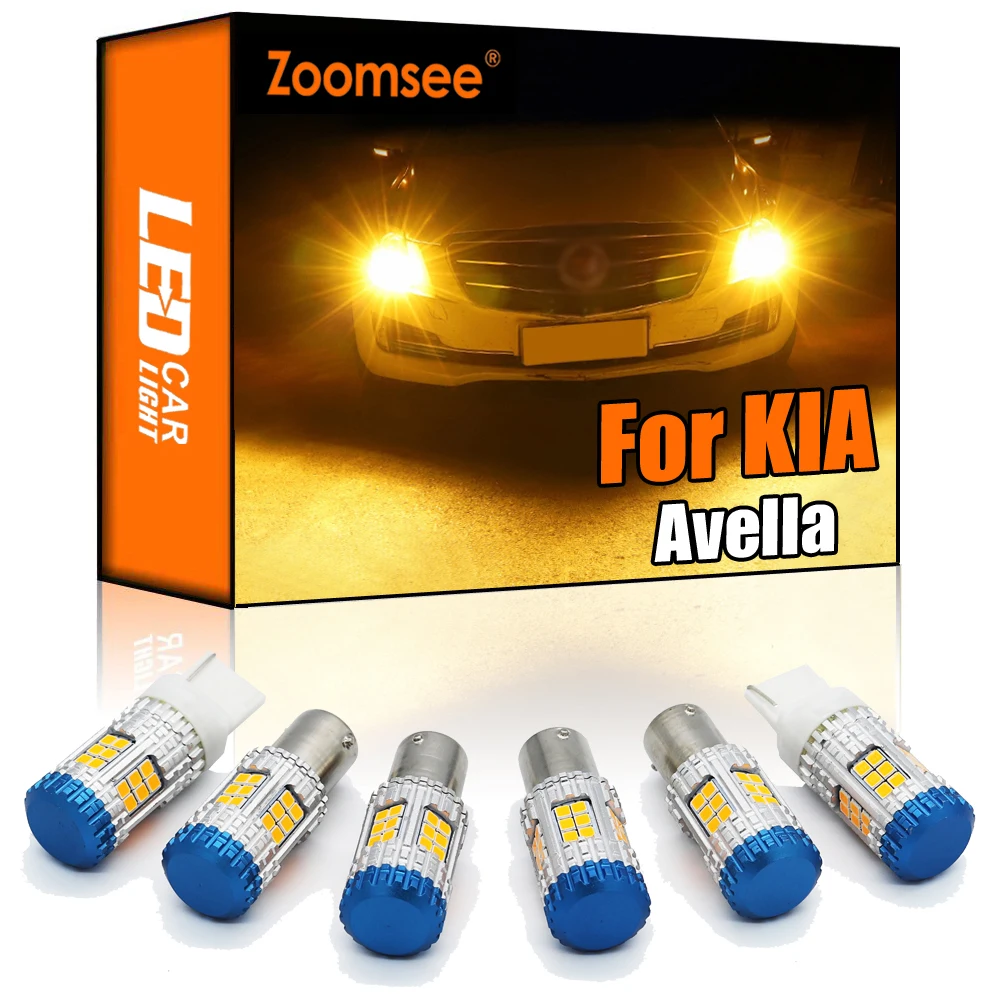 

Zoomsee Canbus For KIA Avella 1995-2001 No Hyper Flash Error Vehicle LED Front Rear Turn Signal Light Indicator Bulb PY21W W21W
