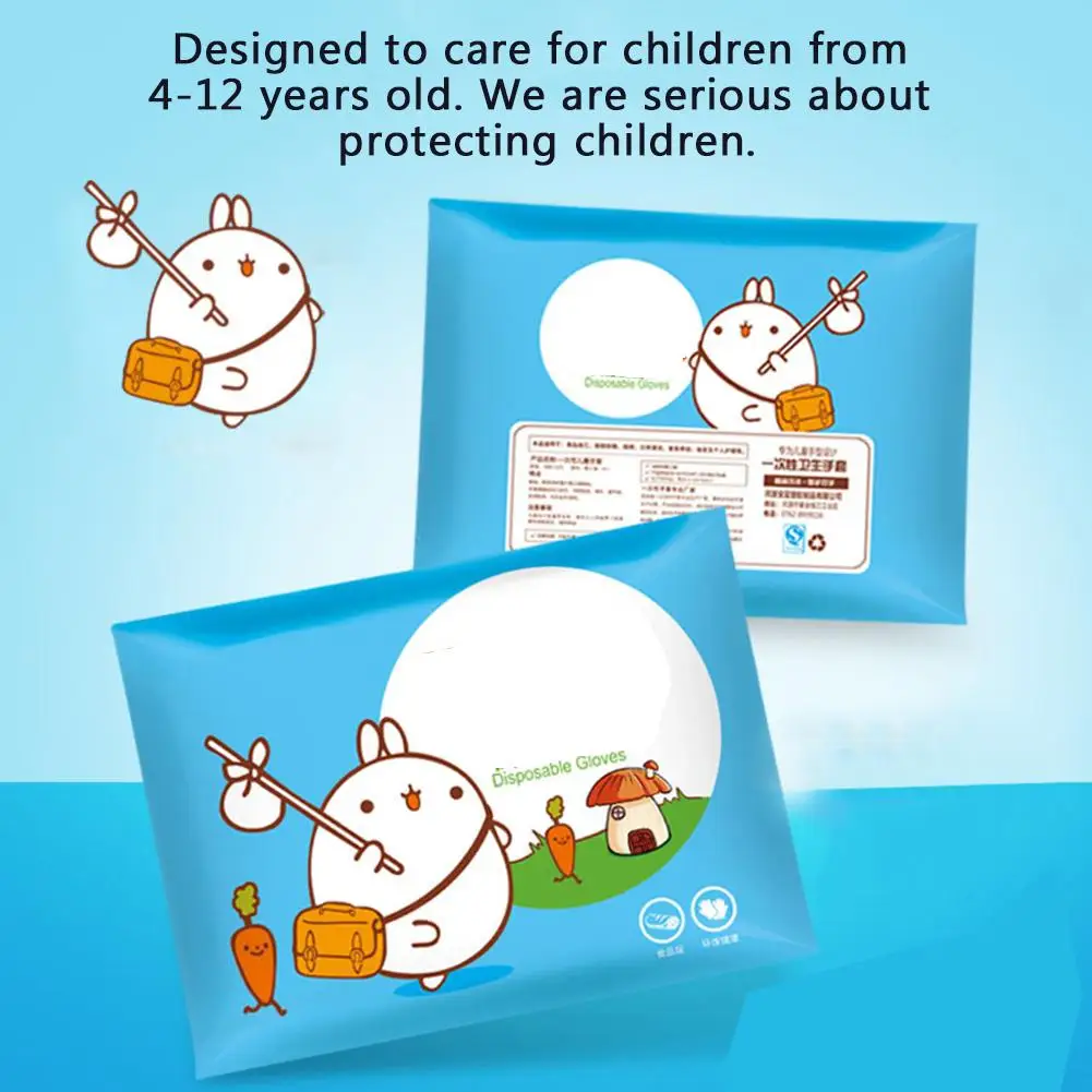 

100PCS Children's Disposable Gloves High-density Durable Thicken Food Handling Gloves