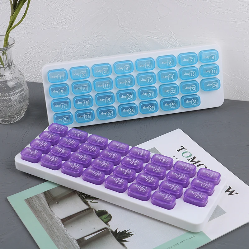 Контейнер органайзер для таблеток 31 сеточка Дорожный Чехол контейнер хранения