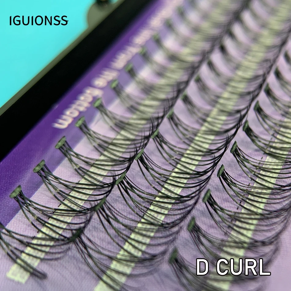Накладные норковые ресницы IGUIONSS 60 пряди натуральные 3D русский объем