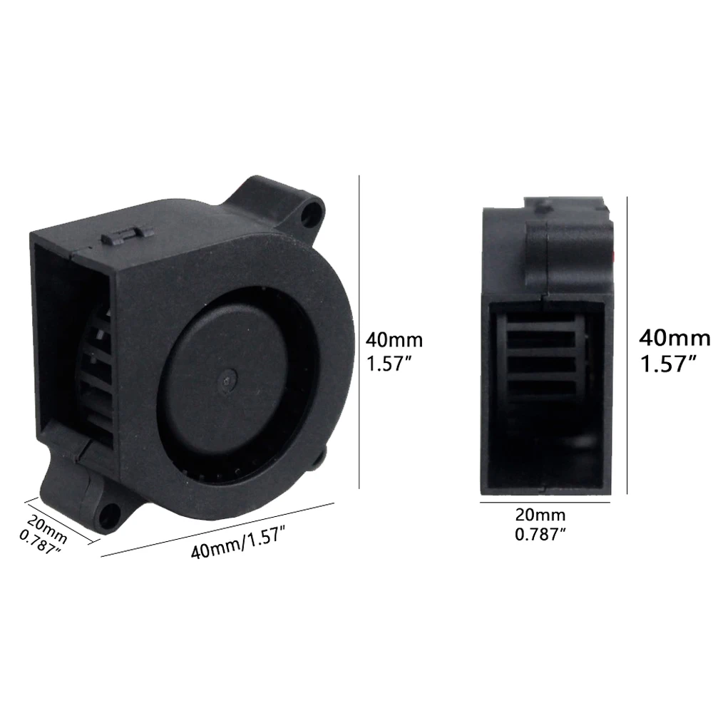 

2 Pcs Gdstime 4cm 40mm x 20mm 4020 5V 12V 24V Computer Case Brushless DC Axial Dual Ball Cooler Fan 40*20mm Cooling blower Fan