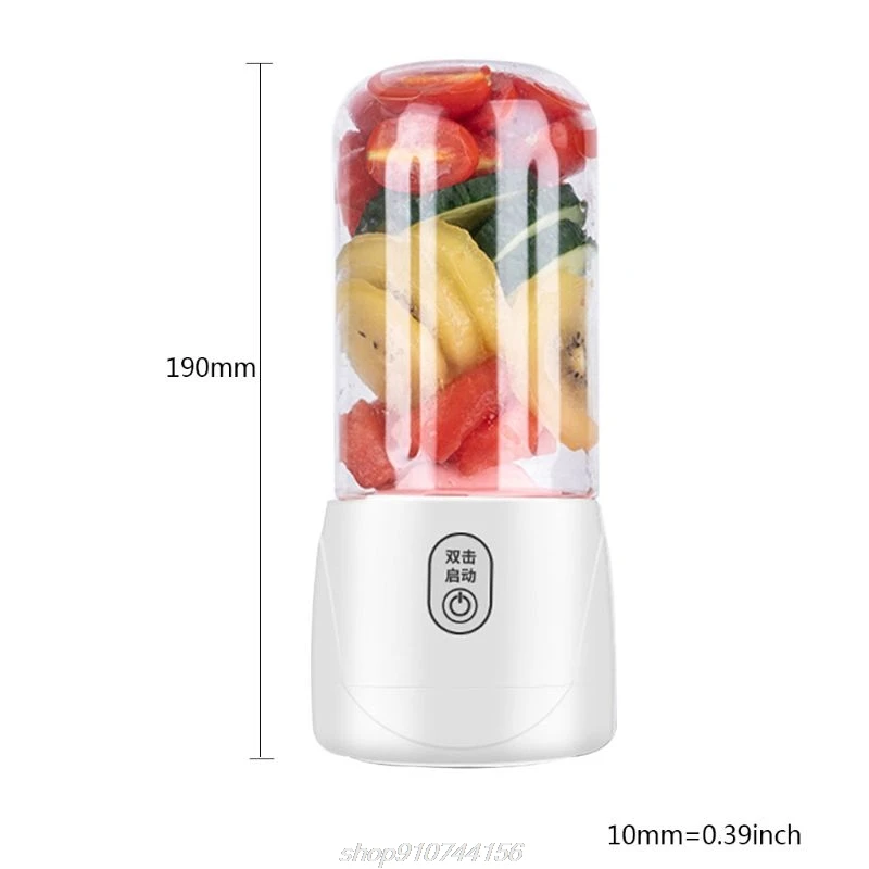 

Protable Mini Juicer Cup Personal Travel Blender USB Rechargeable 300ml Fruit Mixing Machine Appliances D14 20 Dropshipping