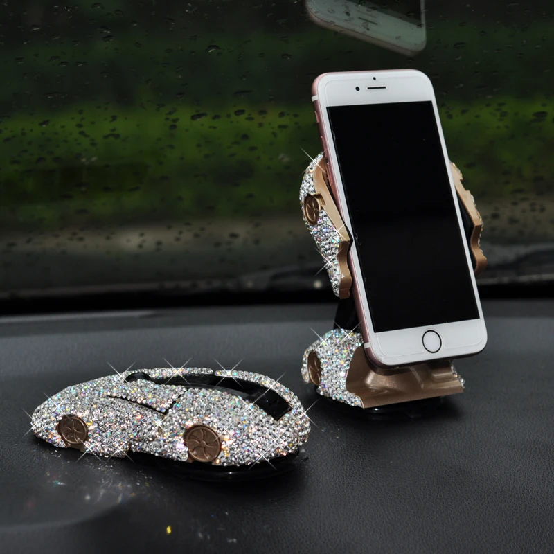 Bling Sportscar форма автомобильный держатель мобильного телефона с кристаллами