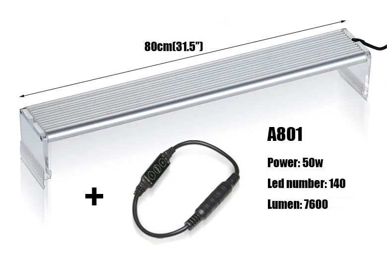 A801 free dimmer 110~ 240 В Chihiros A Серия стиль ada водное растение 6500k светодиодный светильник короткий стиль пульт дистанционного управления аквариумный аквариум - Цвет: A801 free dimmer