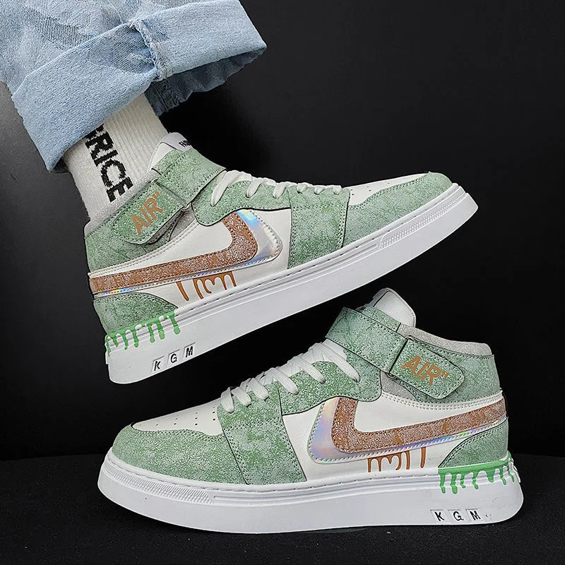 

High top ice cream board shoes for men fall fashion all-match sneakers for men air Force one shoes