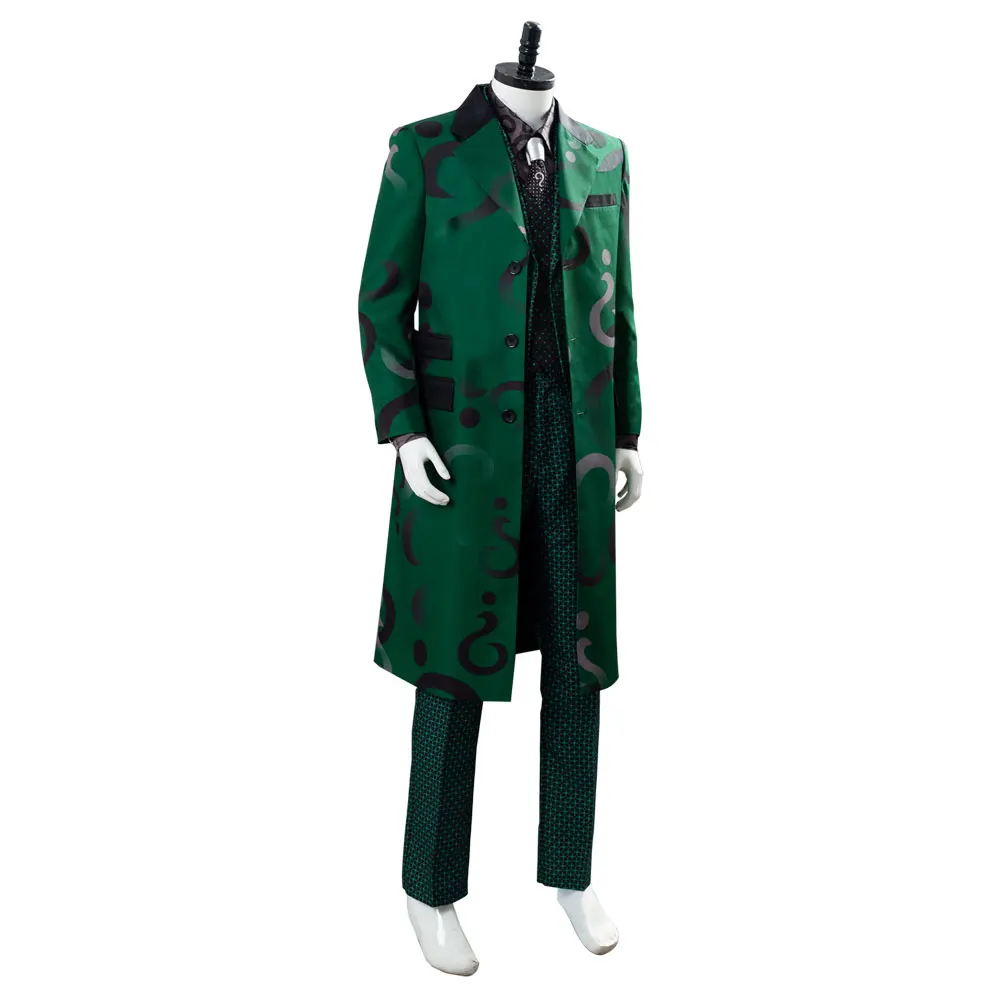 Gotham сезон 5 The Riddler Косплей Эдварда Nygma костюм пальто зеленый полный костюм Хэллоуин Косплей костюмы