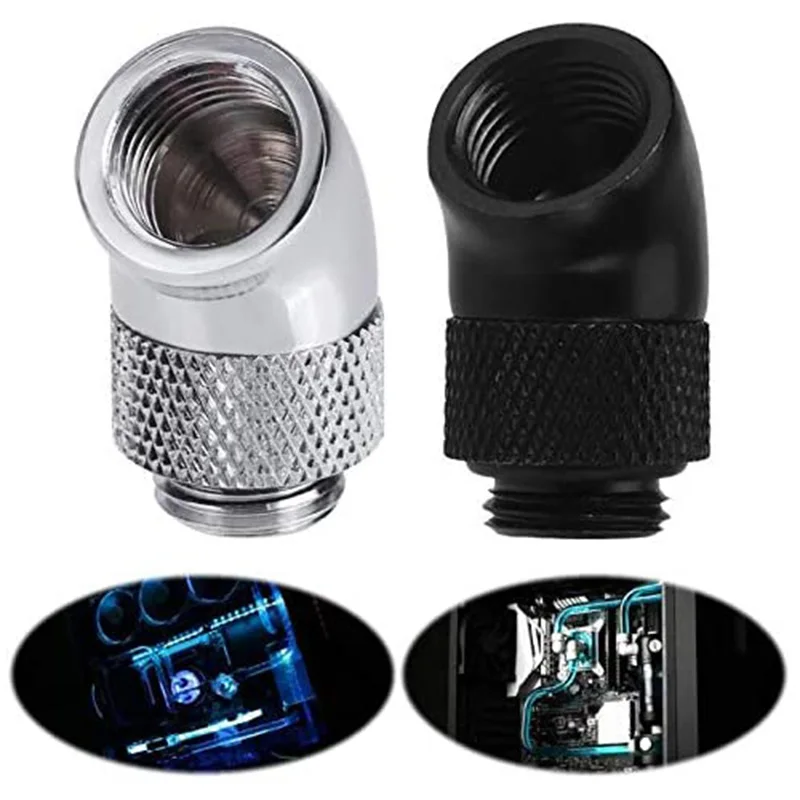 

G1/4 Inch Male to Female Extender Fitting 4-Pack 45 Degree Rotary