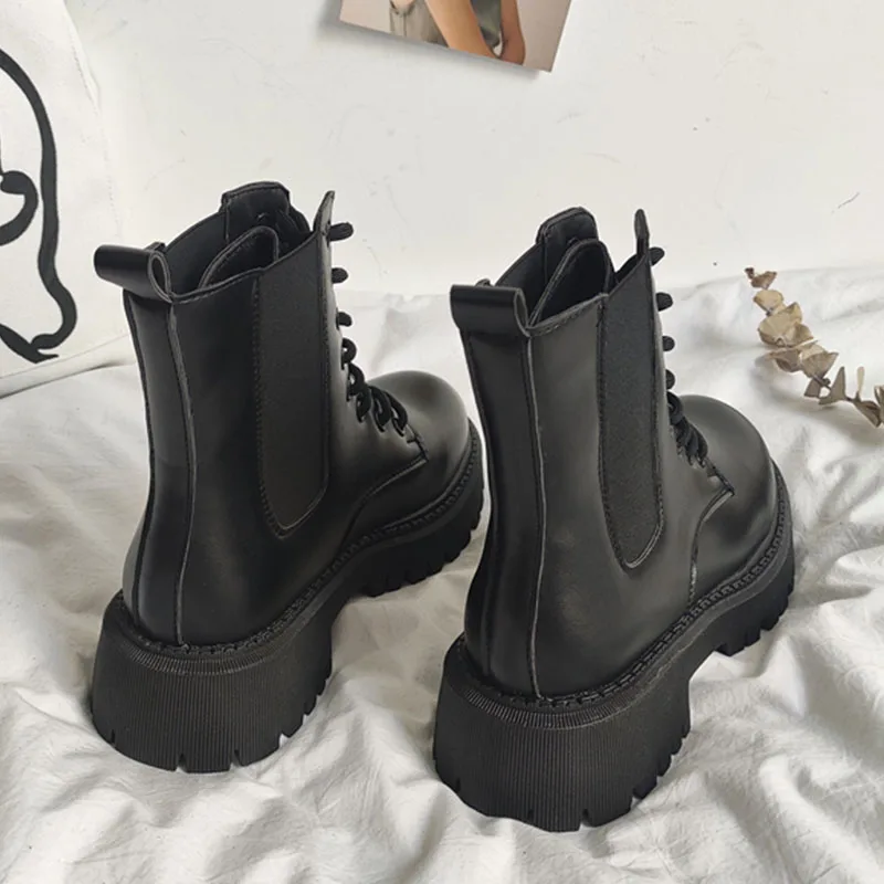 Женские армейские ботинки Goth на платформе ботильоны толстой массивной подошве