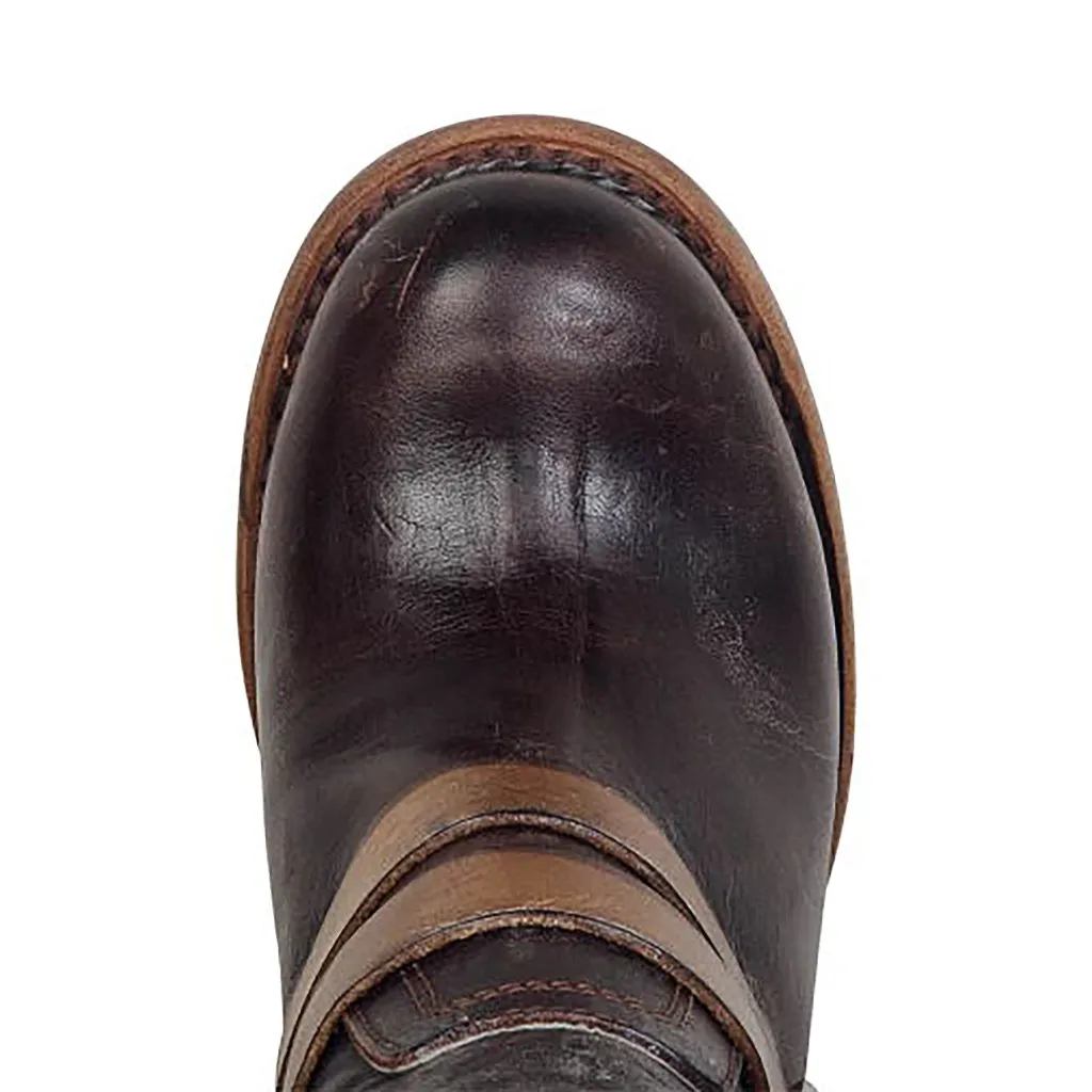 2019 г. Хит продаж женские ботинки однотонные на танкетке с круглым носком большие