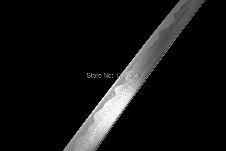 Японский самурайский меч Tsuba из железа катана полный Танг дамасский сложенный