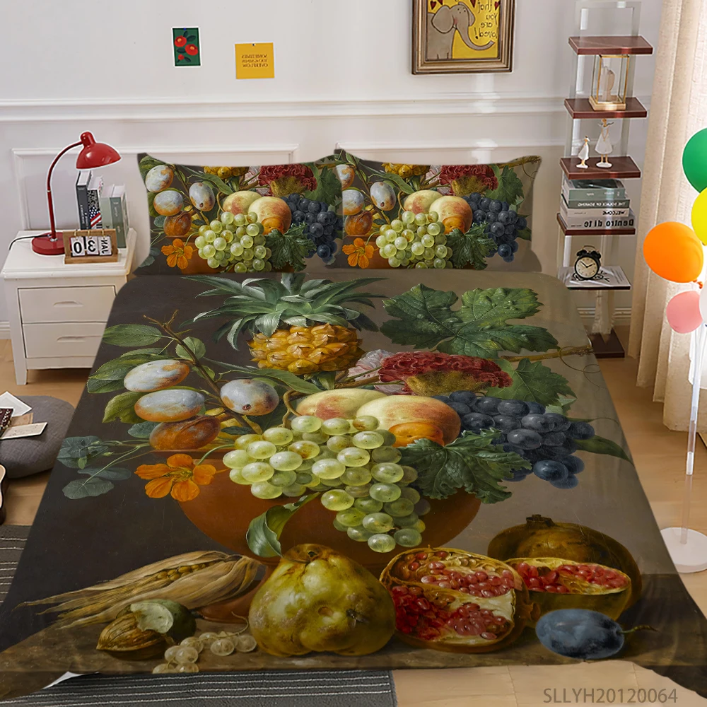 

Home Textile 3D Bedding Set Luxury Duvet Cover Set Oil Painting Watercolor Design Breathable Comfortable 2/3 Pcs Dropship