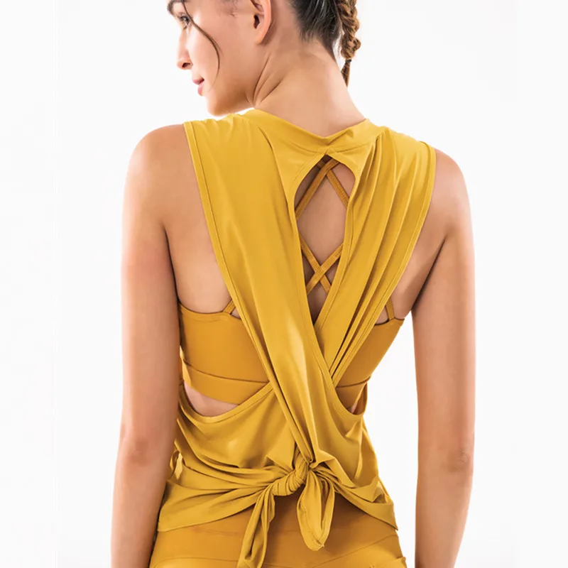 Спортивный жилет быстросохнущая майка для бега Сексуальная рубашка йоги с