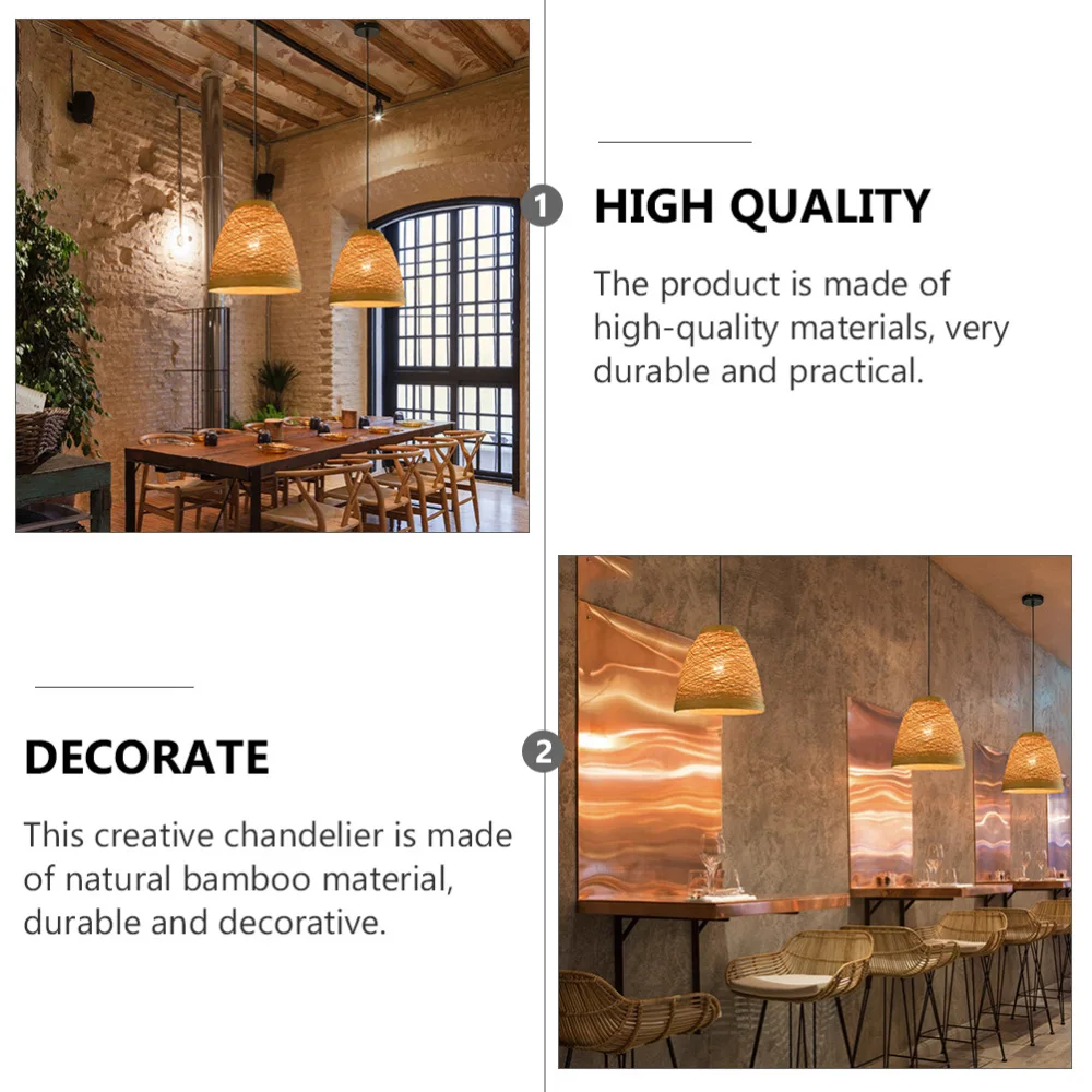 

Idyllic Rattan Pendant Light Creative Single-head Rattan Lantern Chandelier