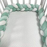 1m2m3m baby bed bumper infant cradle pillow cushion braid knot bumper crib bumper protector room decor tour de lit bebe tresse