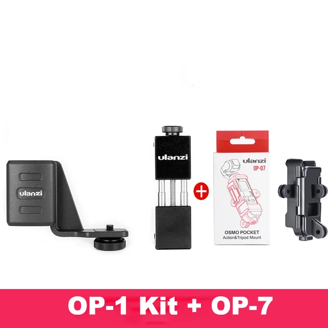 With OP-7 Ulanzi OP-1 Osmo карманные аксессуары держатель для мобильного телефона набор для крепления фиксированной стойки Кронштейн для Dji Osmo карманные Ручные камеры - Цвет: With OP-7
