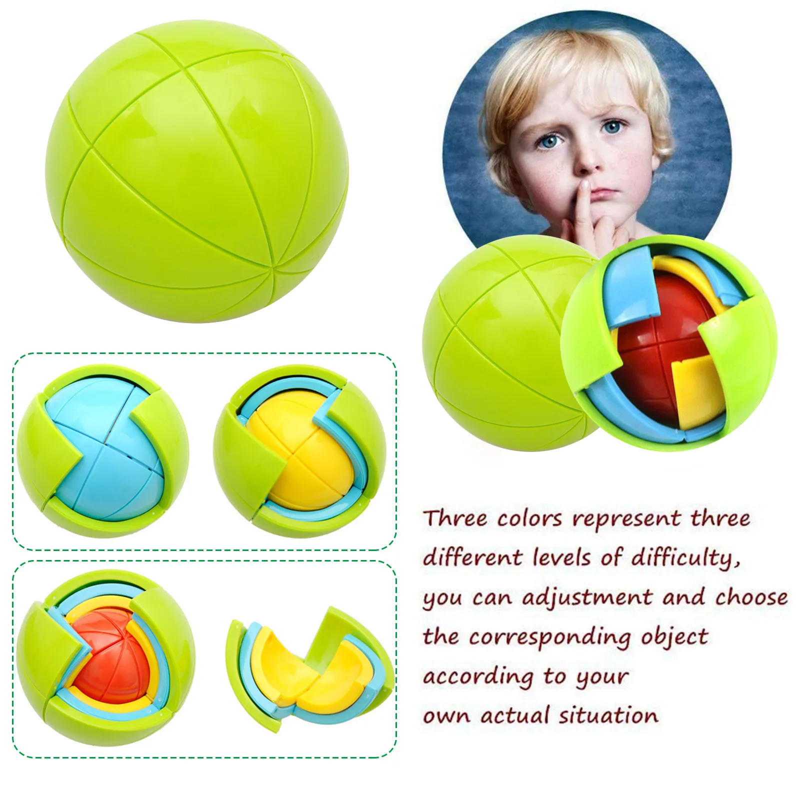 3d Интеллектуальный пазл-шар научная развивающая игрушка обучающая логика