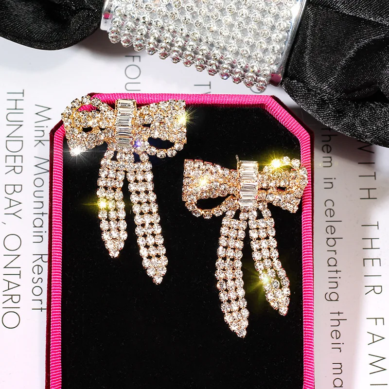 925 серебряные серьги в европейском и американском стиле с бантом женские