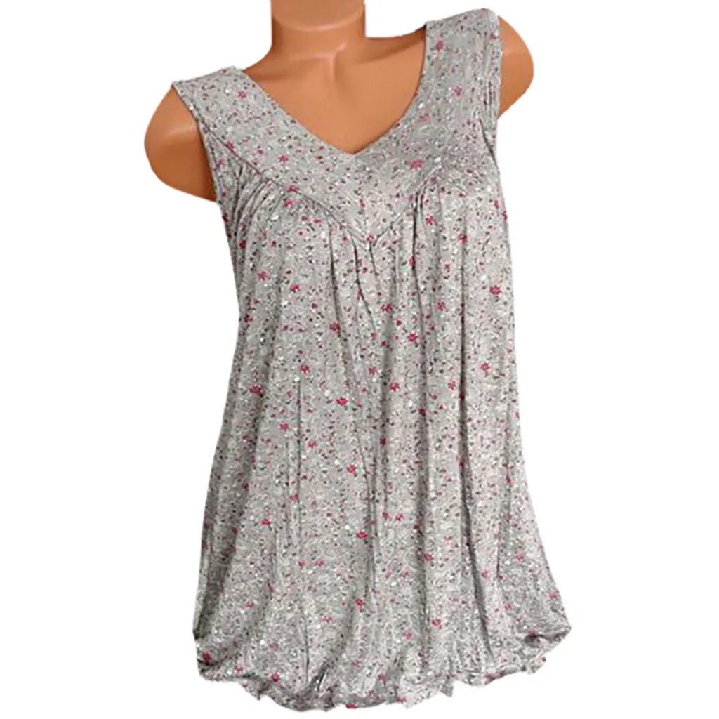 Женская модная блузка с v образным вырезом повседневные свободные топы цветочным