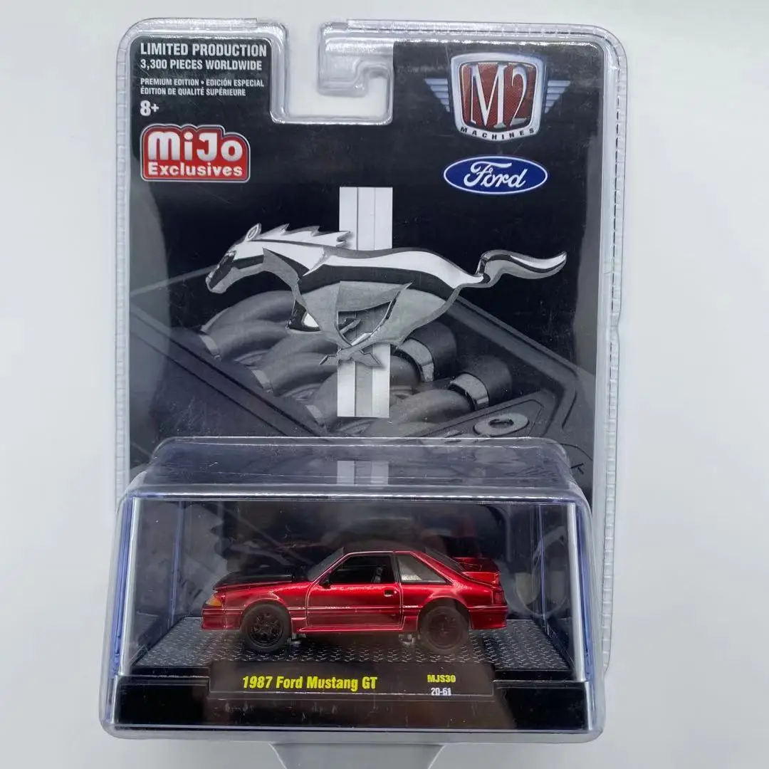 Машины M2 1:64 1987 для коллекции Fords MUstang GT Литые металлические модели автомобилей