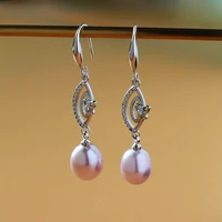 high quality 100 natural freshwater pearl earrings for women elegant luxury dangle fashion jelwelry pendientes gift wholesale