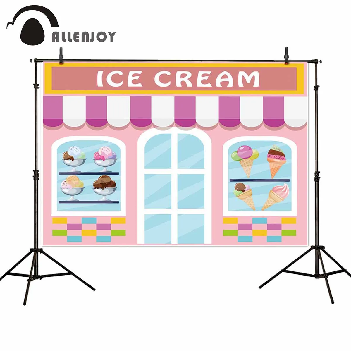 Фотофон Allenjoy фоны мороженое Десерт бар розовый для девочек магазин Декор