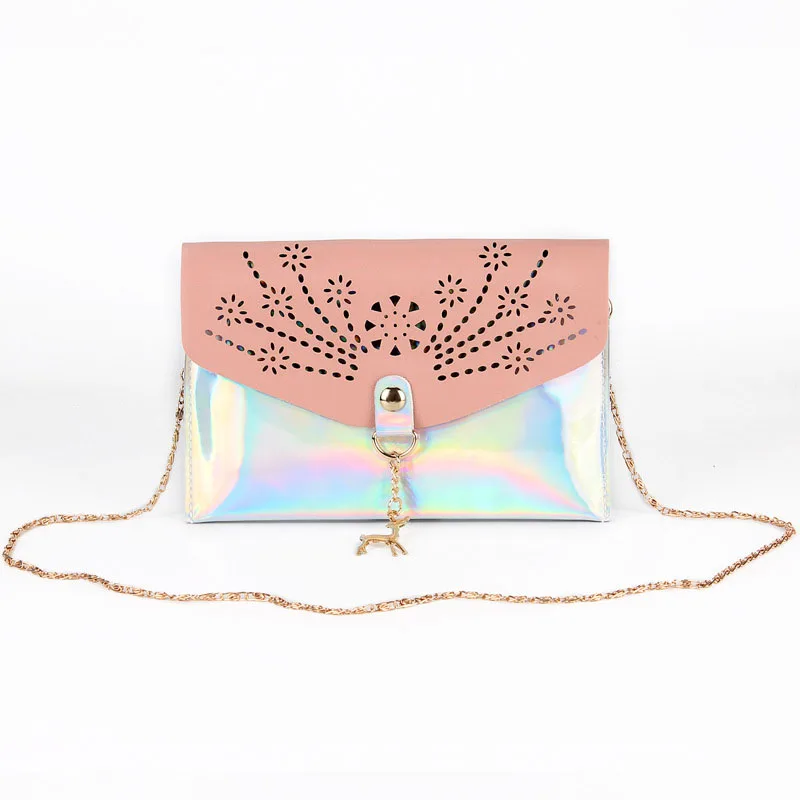 Модная женская сумка на плечо с лазерной гравировкой и застежкой замком