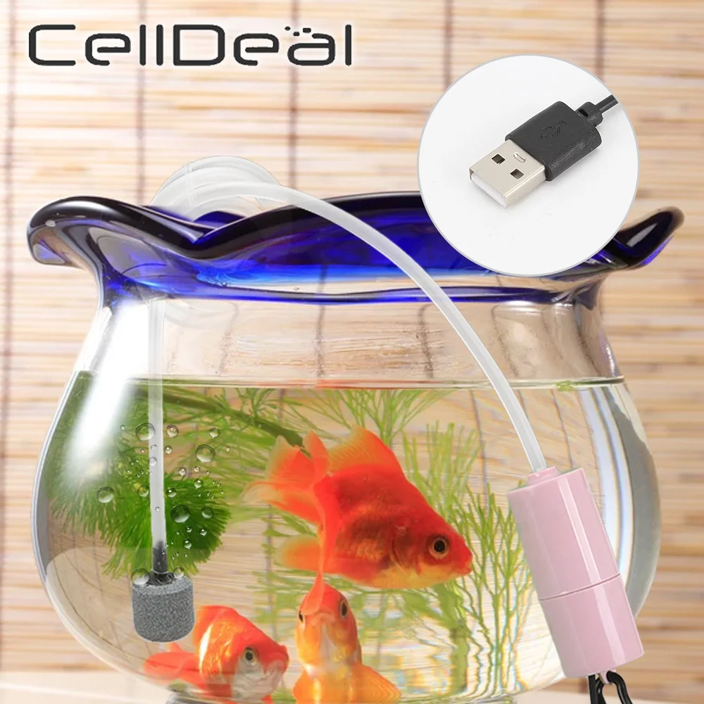 

Portable USB Aquarium Fish Tank Oxygen Air Pump Mini Mute Energy Saving Aquatic Terrarium Fish Tank Accessories Oxygen Pump