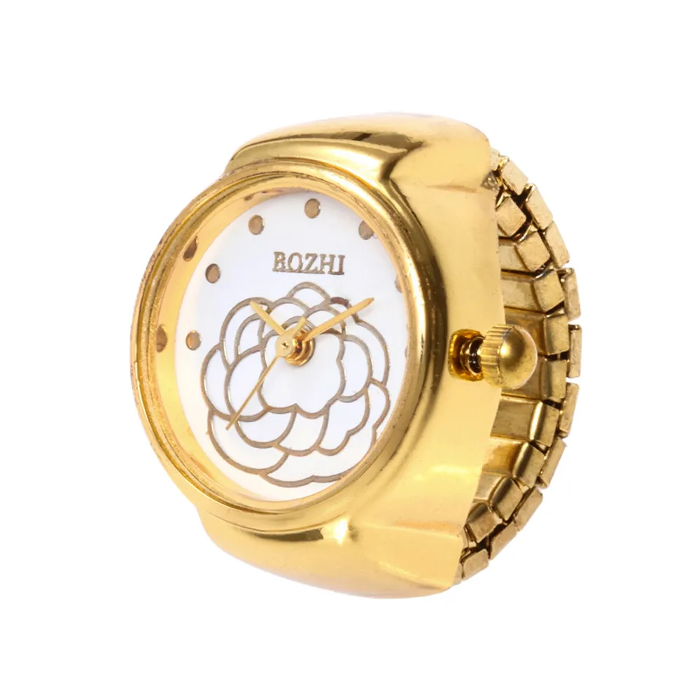 

Otoky Luxury Watch Dial Quartz Analog Watch Creative Steel Cool Elastic Quartz Finger Ring Watches Stainless Steel Reloj Mujer