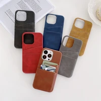 luxury leather card all in one phone case for iphone 13 12 mini 11 pro x xr xs max se2 7 8 plus soft tpu shockproof back cover