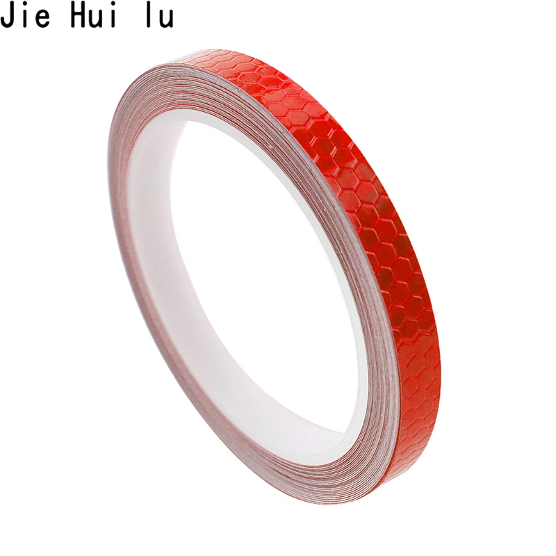 1cm*8m Reflective Stickers Motorcycle Bicycle Reflector Bike Cycling Security Wheel Rim Decal Tape Fluorescent Waterproof